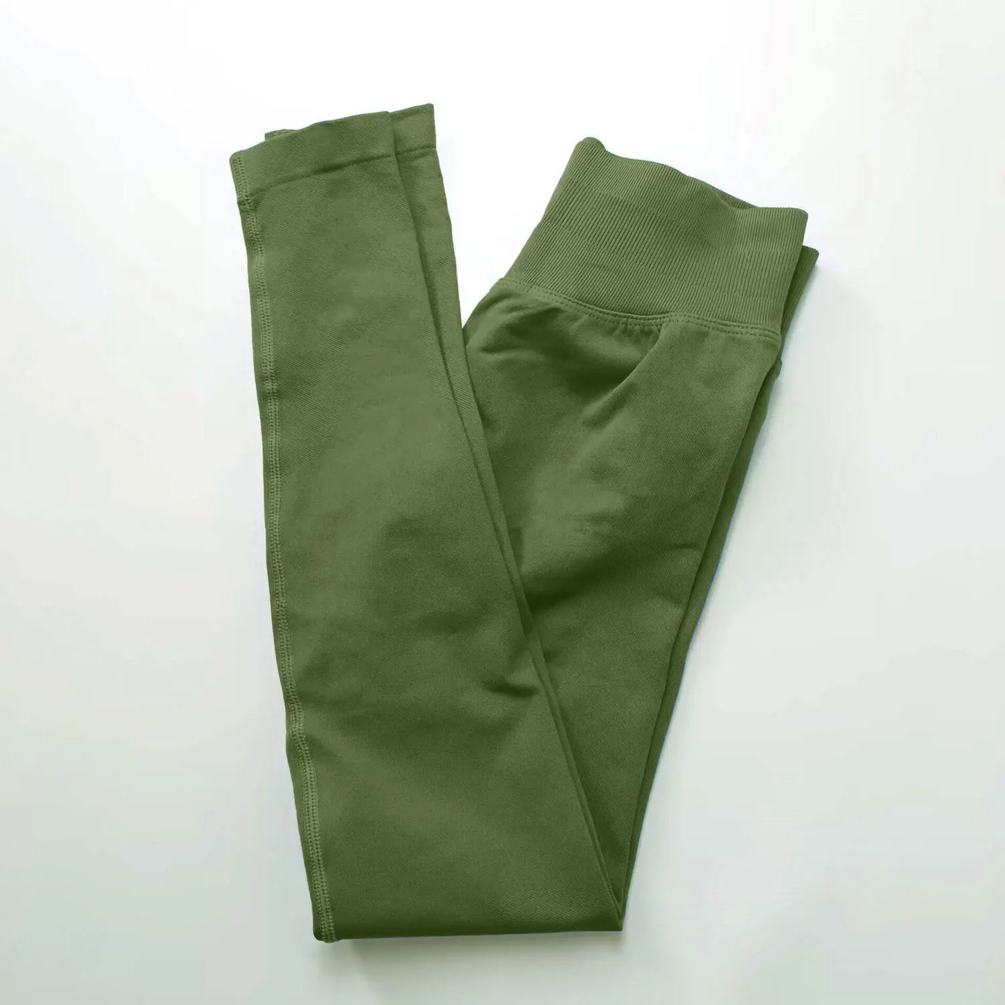 Seamless Yoga Pants Low Ribbed Band