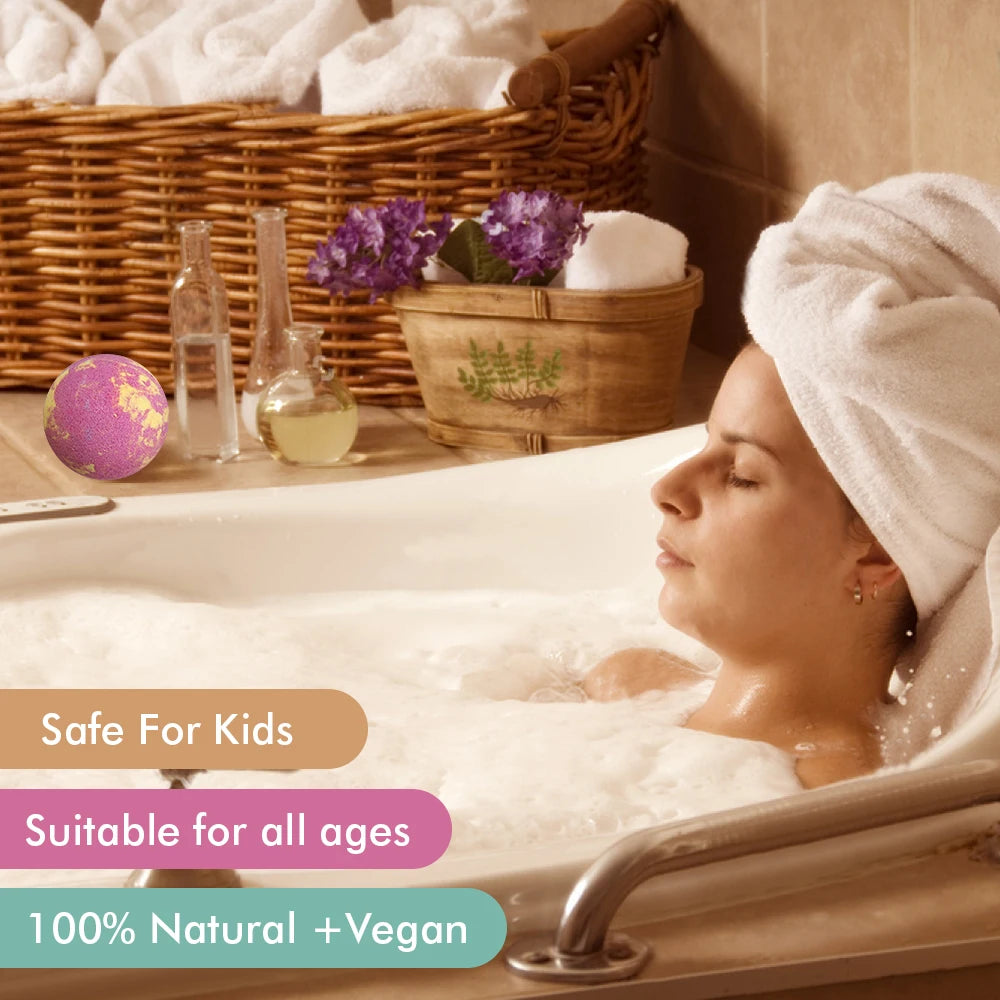Bath Bombs Gift Set - 12Pack Handmade Natural & Organic Ingredients, Spa Relaxing