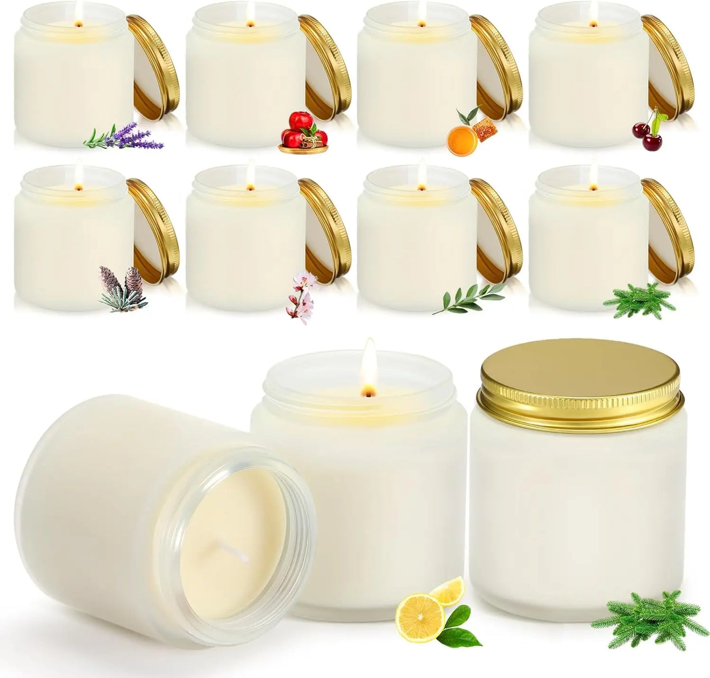 50 Pcs Mini Mason 10 Fragrances Aromatherapy Candles