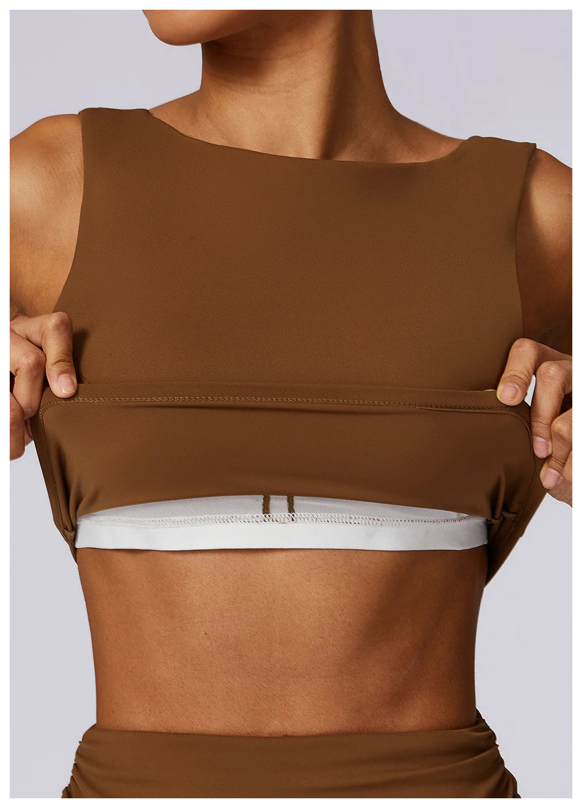 Sports Bra Open Back Yoga Breathable Slim Fit Tank Top With Removable Pads