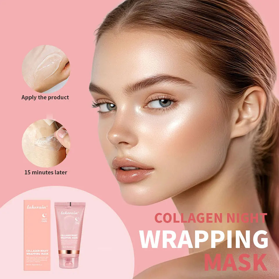 75ml Collagen Peel-off Mask Night Wrapping Facial Mud Firming mask Daily 100g Collagen Jelly Cream