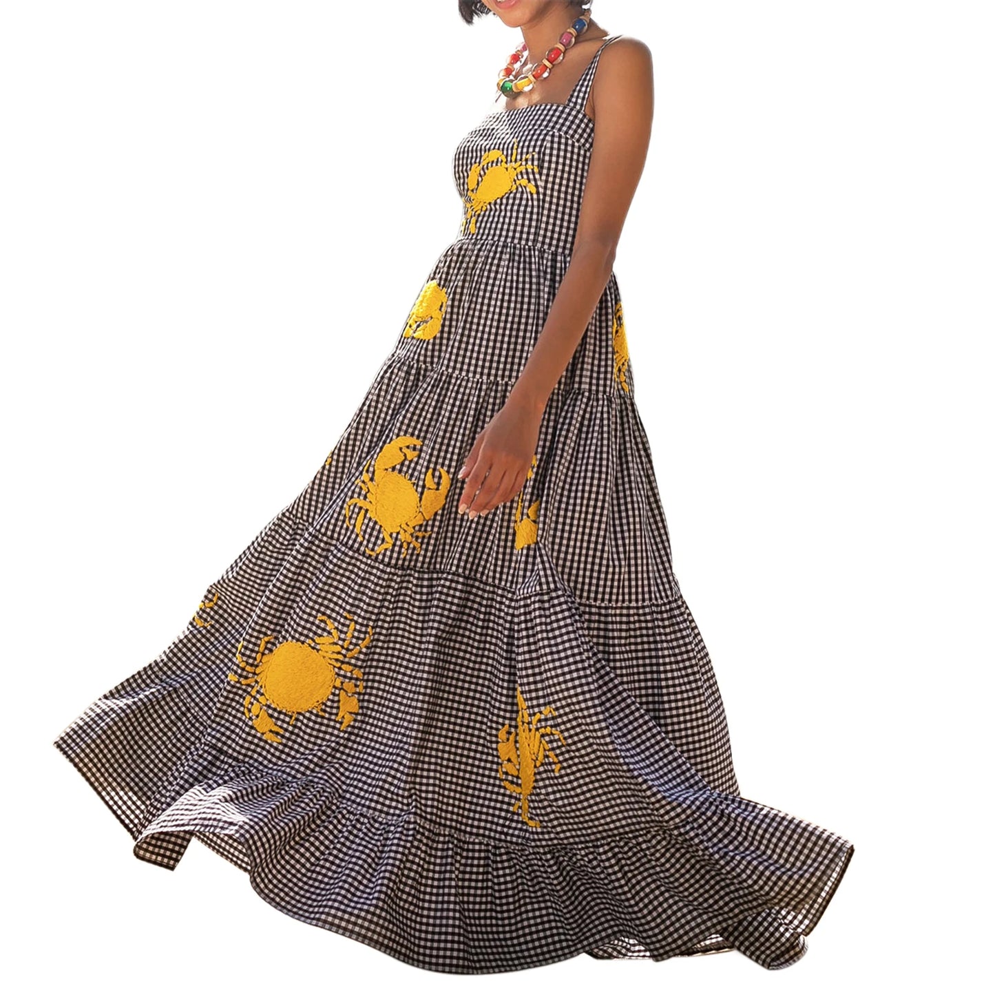 Spaghetti Strap Maxi Dress V-Neck Sleeveless