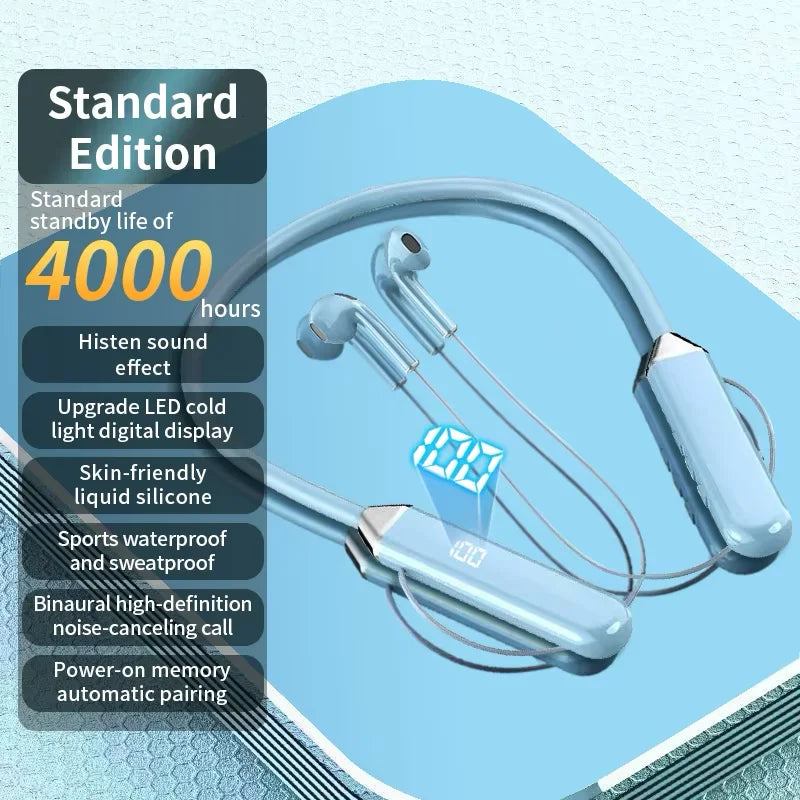 Wireless Headphone Neckband Earphone audiphones Bluetooth