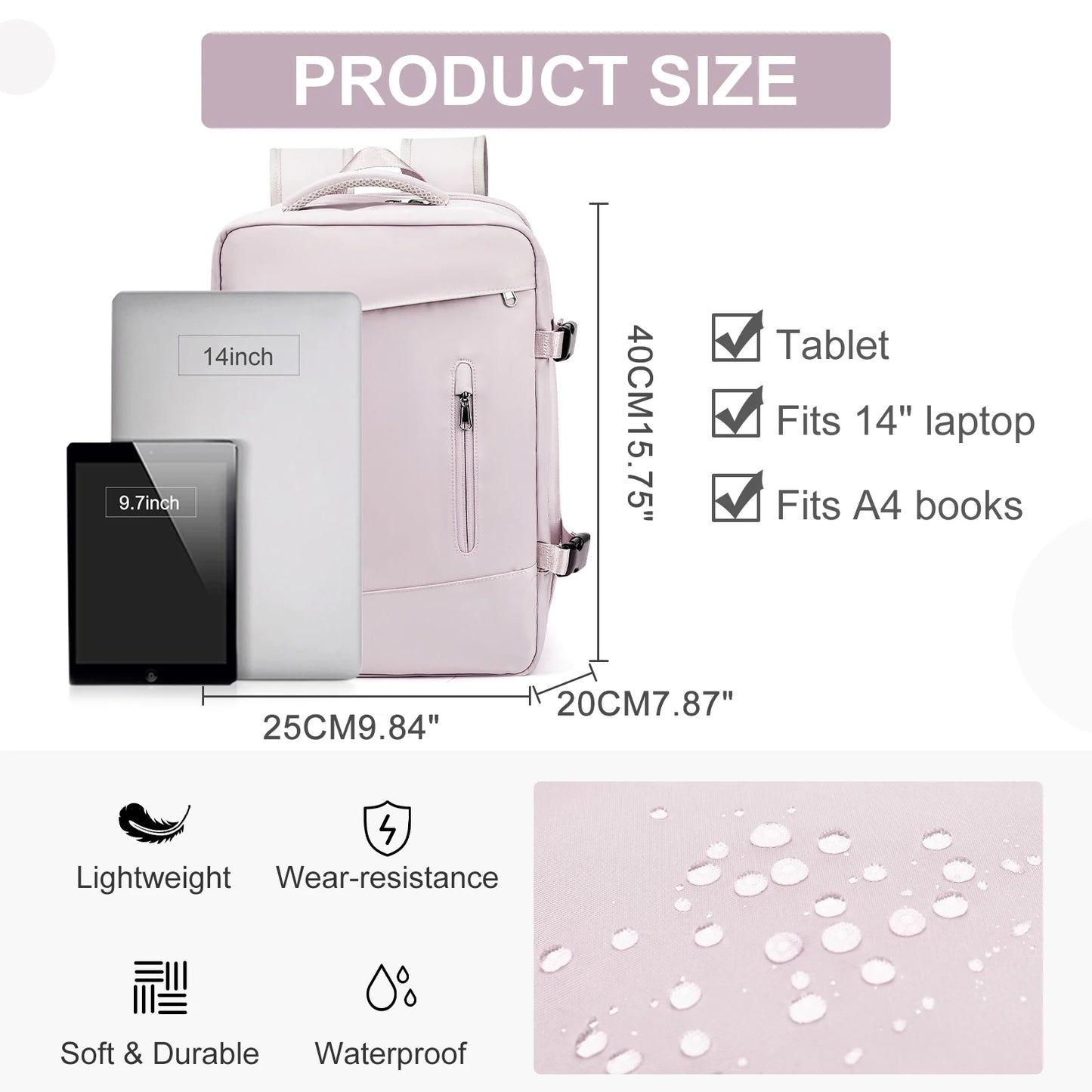 Women's Backpack Travel Suitcase Men Laptop Backpack