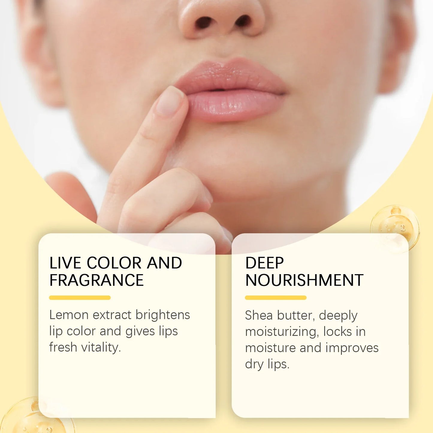 Ginger Lemon Lip Balm Mask Gloss Oil Exfoliating Clean Turmeric Dark Melanin Remove Improve Dullness Moisturizer