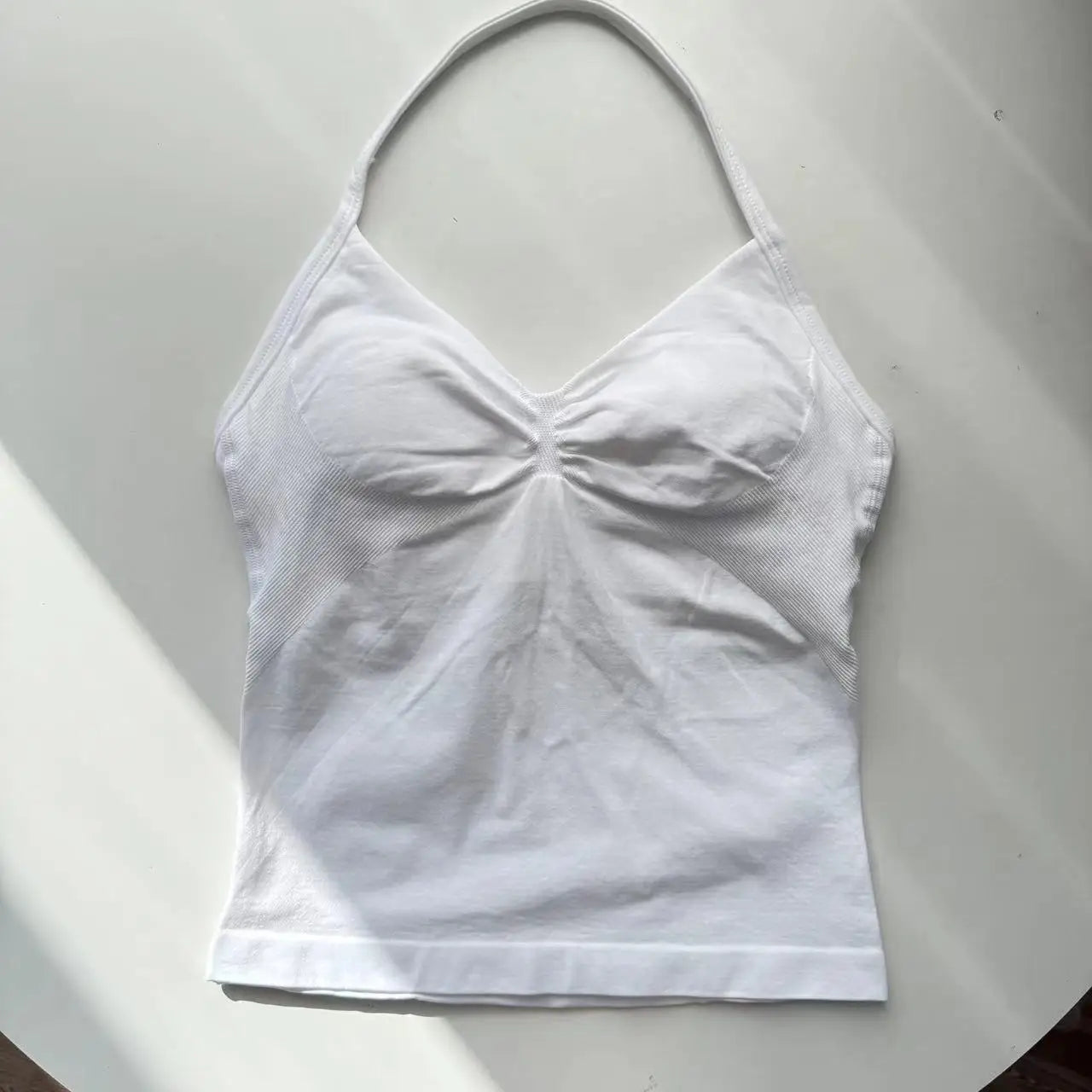 Strappy Yoga Top - Backless Built-in Bra & Removable Cups for Running