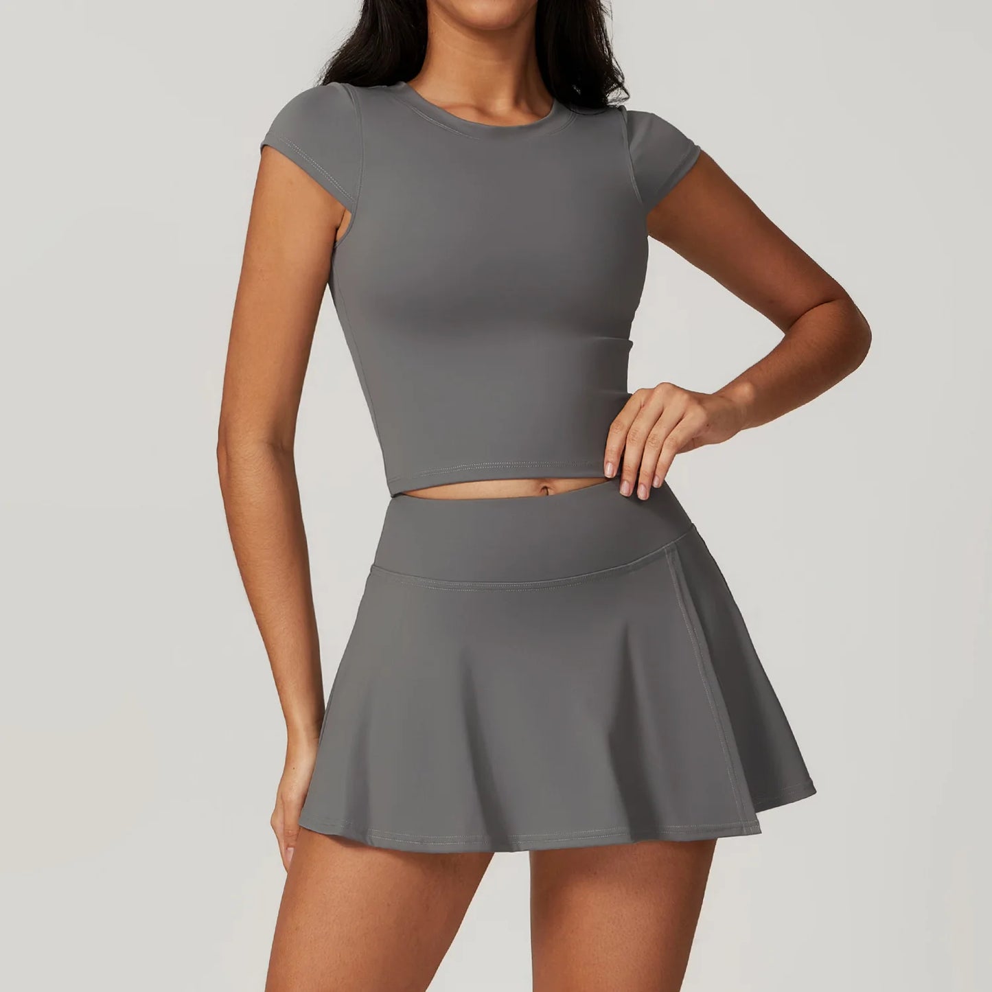 Yoga Sets 2 piece Seamless Leggings Tank Shorts Suit