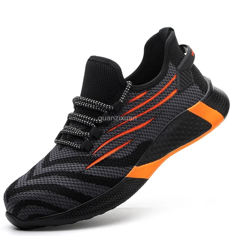 Men Work Safety Shoes Anti-puncture Steel Toe Cap Shoes
