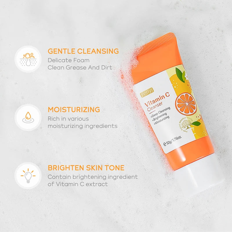 Vitamin C Facial Cleanser Skin Deep Cleansing Moisturizing Blackhead Removal