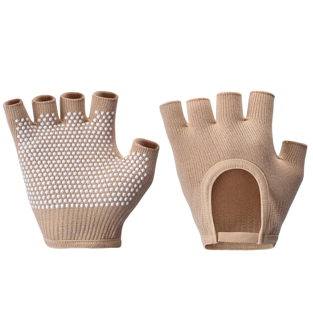 1Pair Half Finger Yoga Gloves, Cycling Gloves