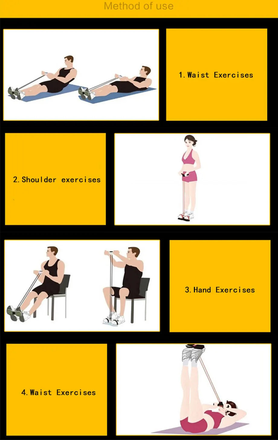 Resistance Bands Sit-up Pull Rope