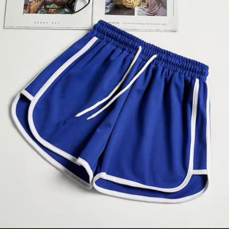 mid-waist casual loose straight thin breathable wide leg shorts