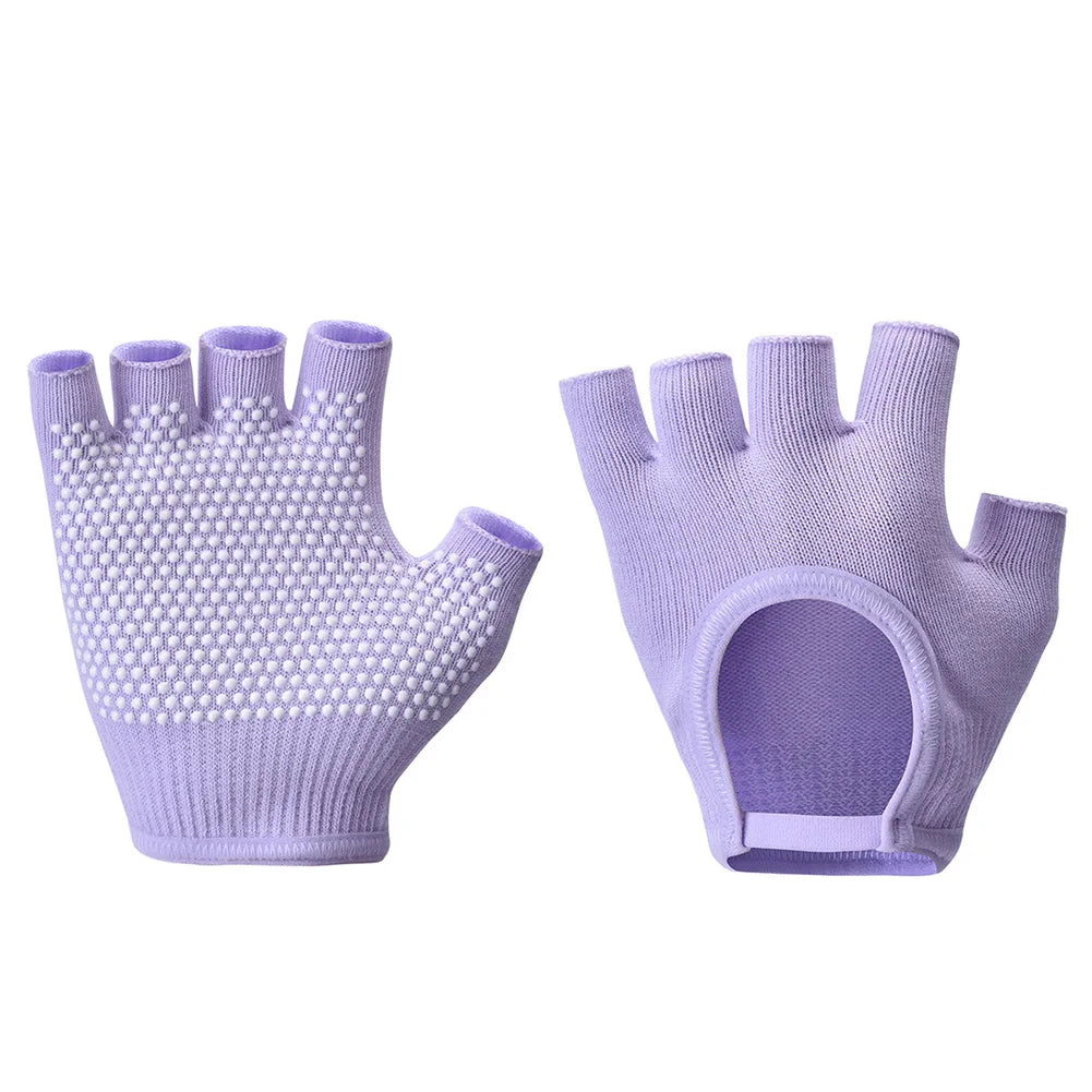 1Pair Half Finger Yoga Gloves, Cycling Gloves