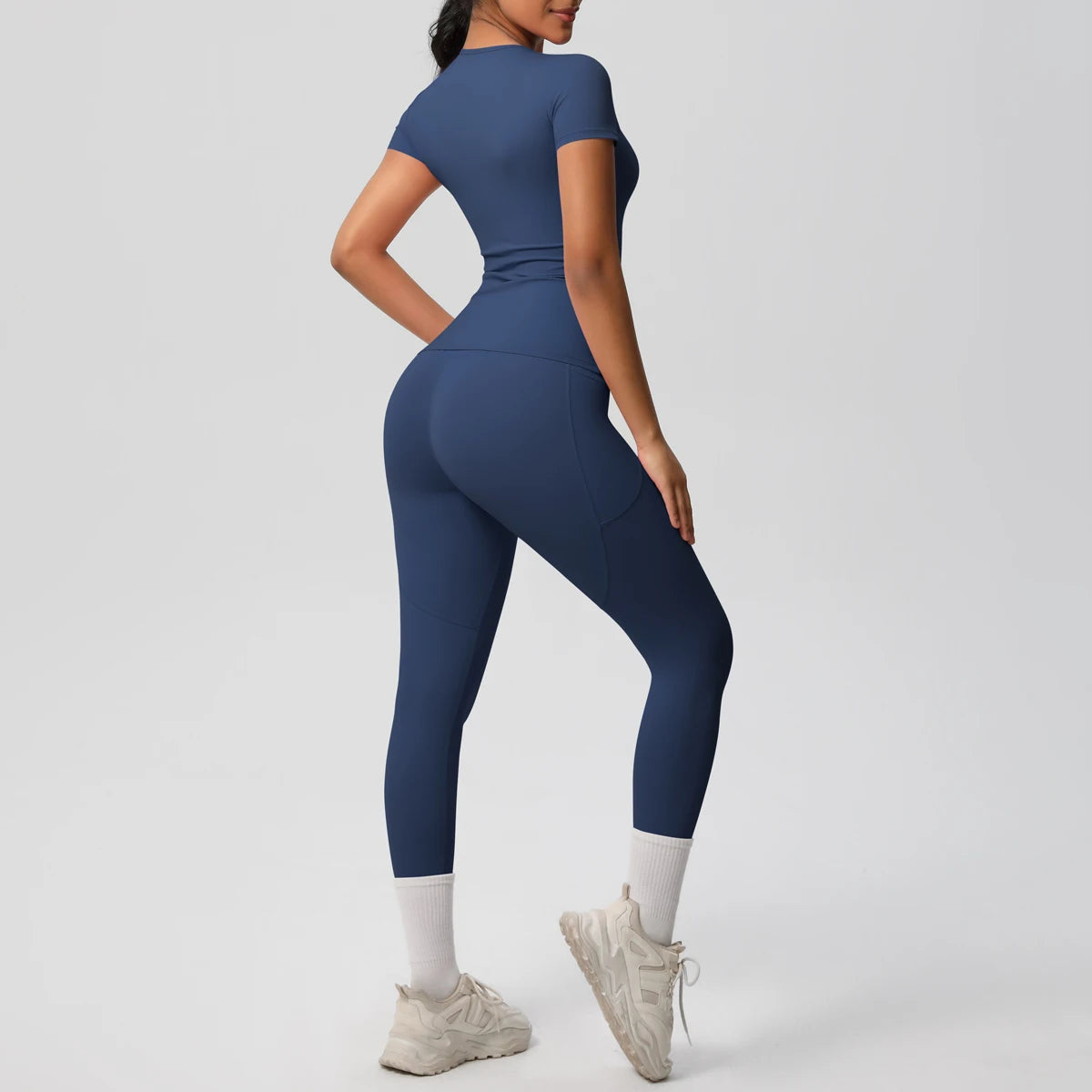 Women 2pcs Patchwork Sport Yoga Suit