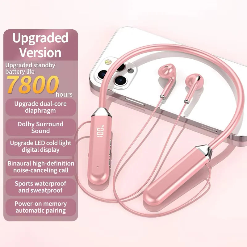 Wireless Headphone Neckband Earphone audiphones Bluetooth