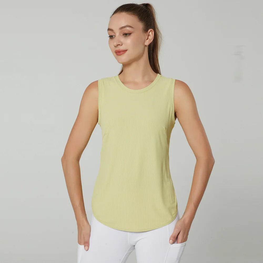 Women Gym Sports Tank Tops Quick Dry Sleeveless Back