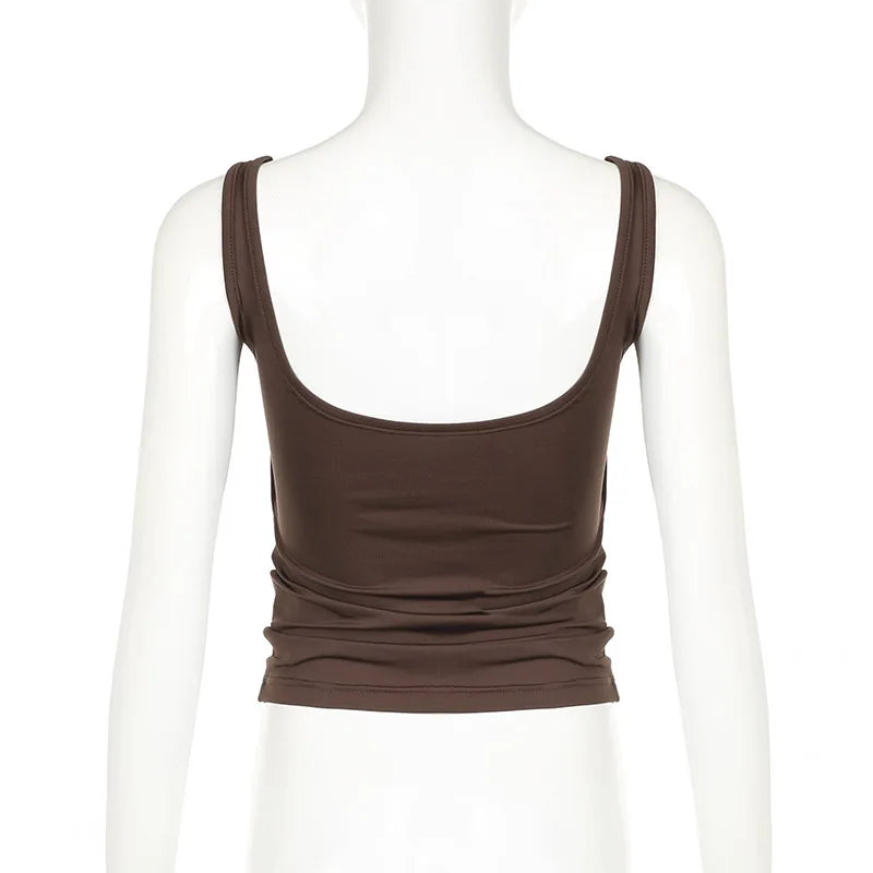 Tank Tops Sexy Backless Streetwear Casual Slim Sleeveless Camisole