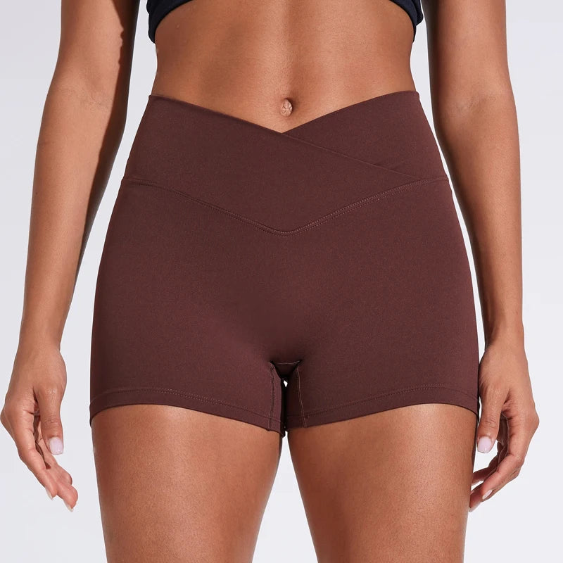 Women's sports shorts high elasticity tight fitting high waist and buttocks