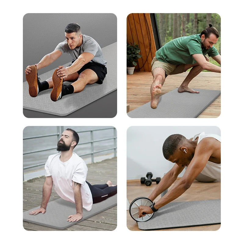 Non Slip Yoga Mat for Home Stretching Floor Workout Pilates Women & Men