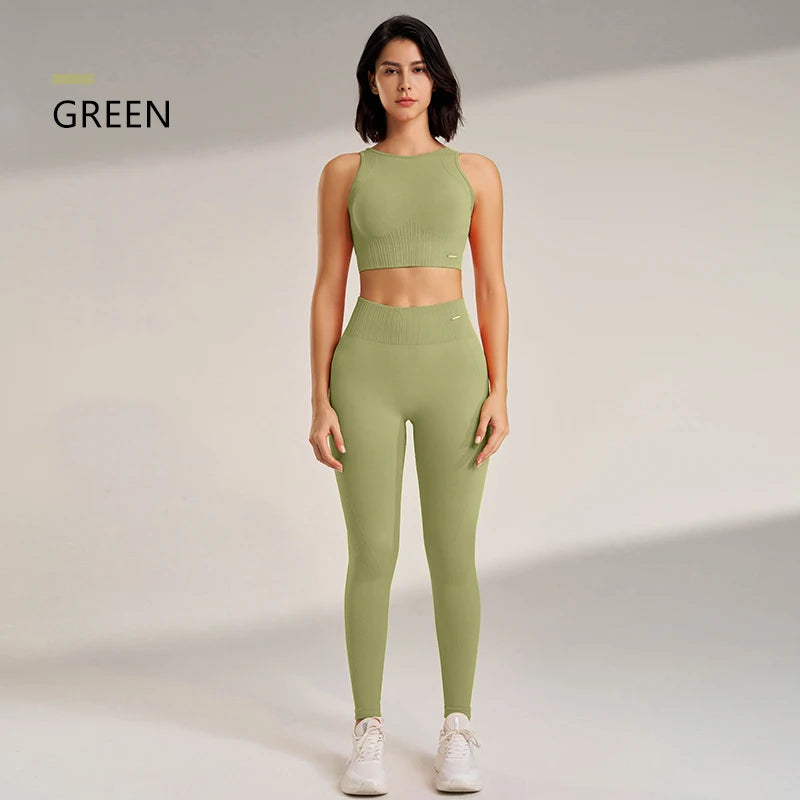 Yoga Leggings and Top Two Piece Set