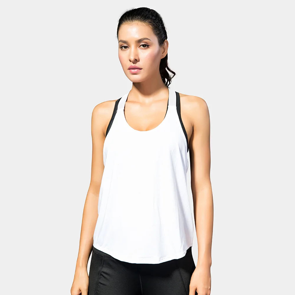 Gym Tops Sleeveless Tops Letter Backless Shirt