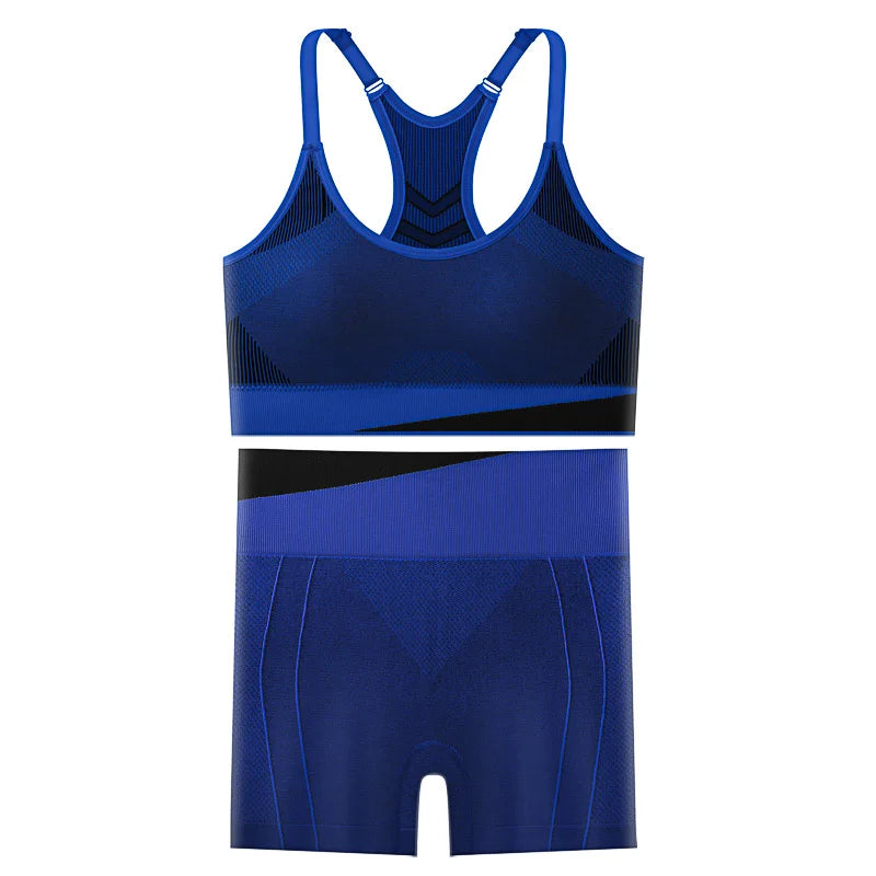 2 Piece Yoga Set Women Running Shorts and Sports Bra