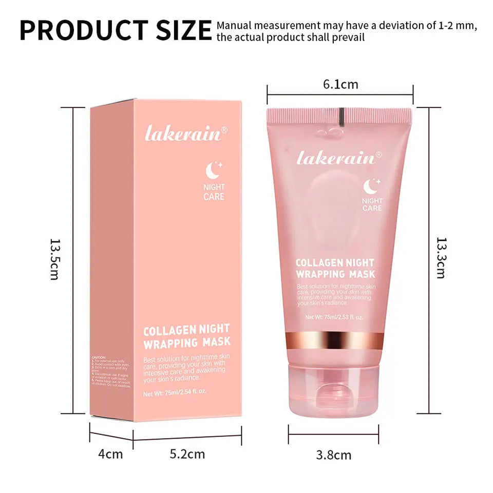 75ml Collagen Peel-off Mask Night Wrapping Facial Mud Firming mask Daily 100g Collagen Jelly Cream