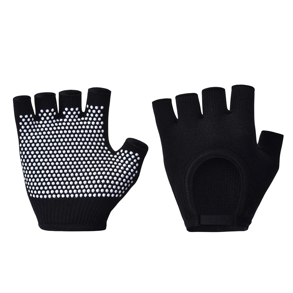 1Pair Half Finger Yoga Gloves, Cycling Gloves
