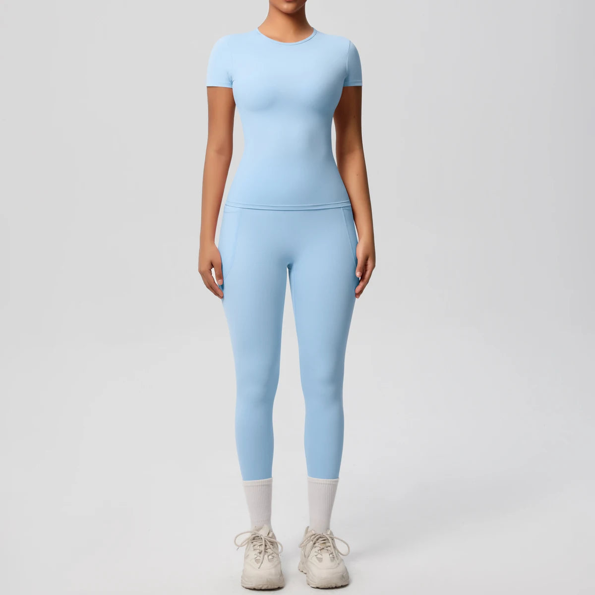 Women 2pcs Patchwork Sport Yoga Suit