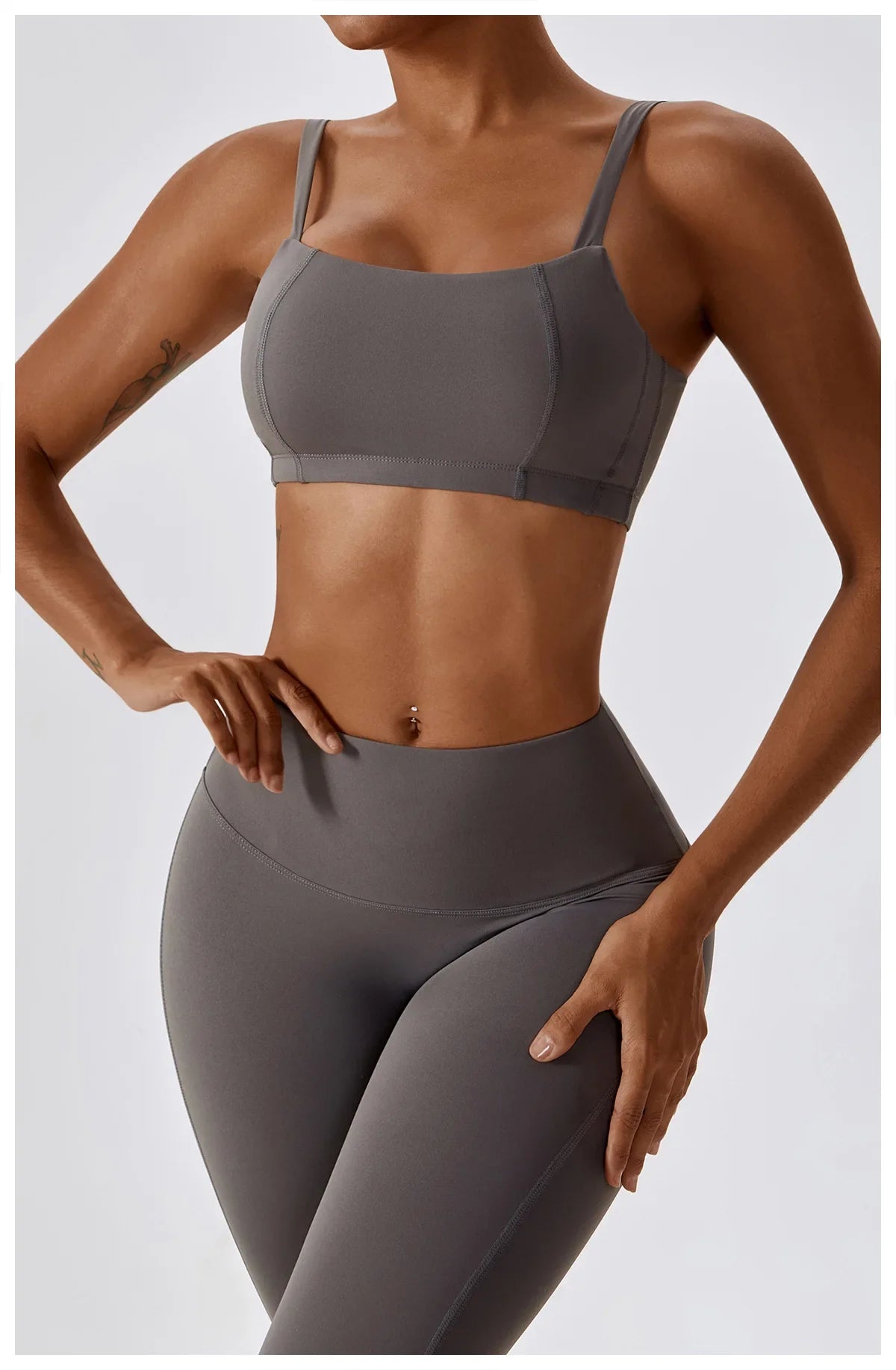 Yoga High Waist Leggings And Top Two Piece Set Seamless