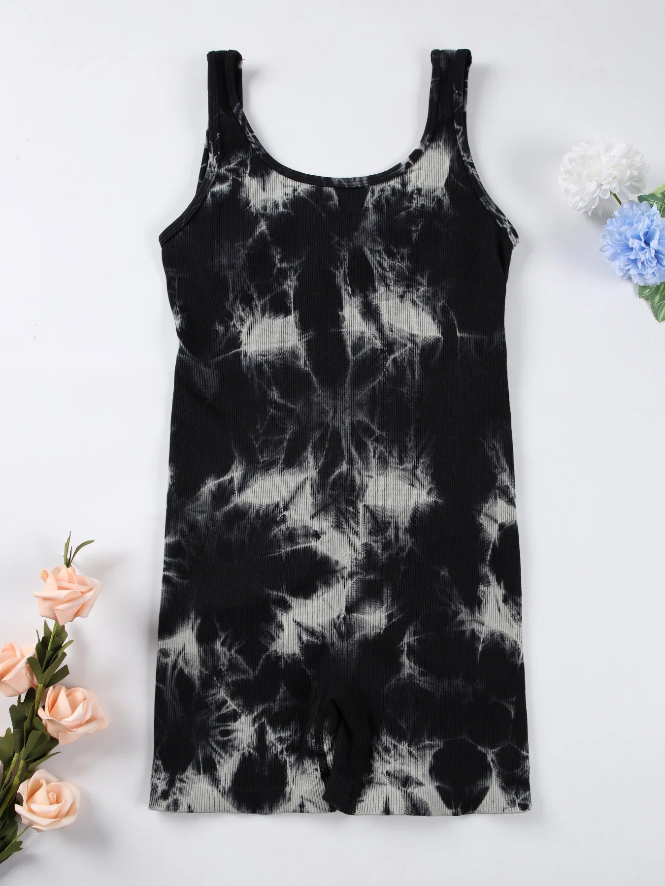 1PCS Backless Yoga Suit U Neck Sleeveless Without Bust Pads
