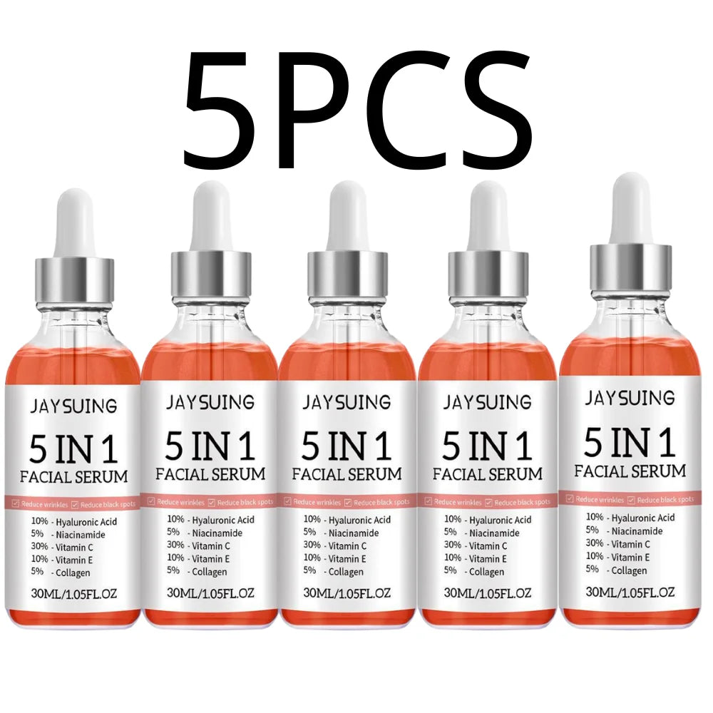1/3/5/10Pcs 5 In 1 Facial Serum Hyaluronic Acid Vitamin C Niacinamide Skin Care