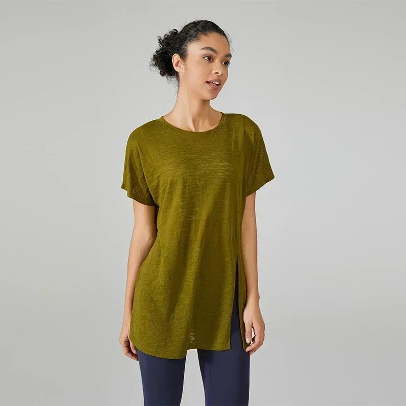 Yoga Shirts & Blouses. Short Sleeve Workout Sporty Woman Top