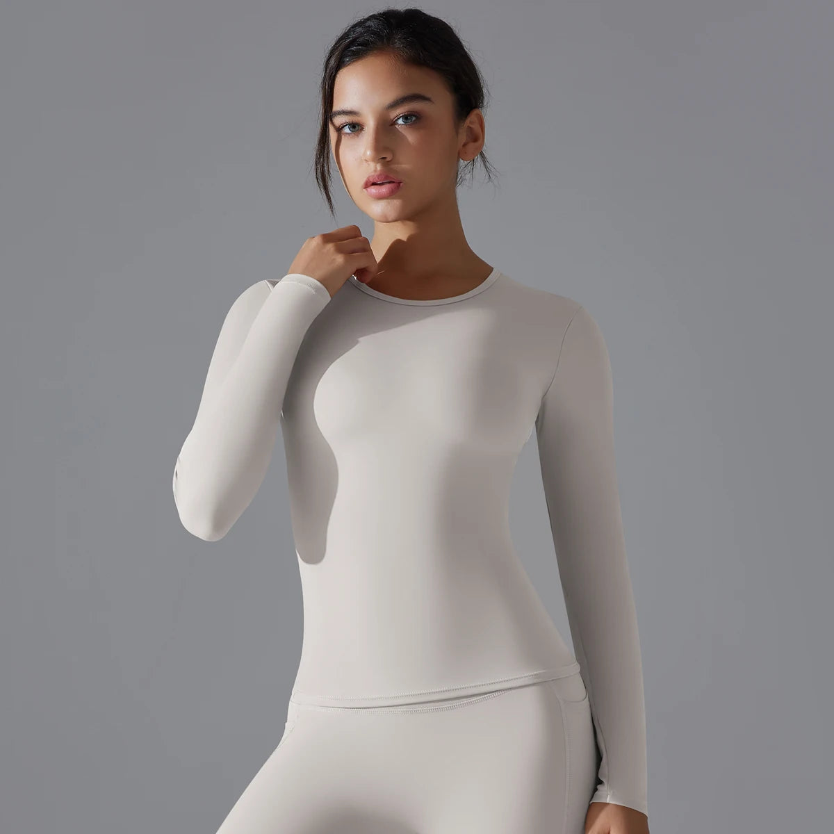 Long Sleeve Fitness Workout Breathable High Elastic Sports Top