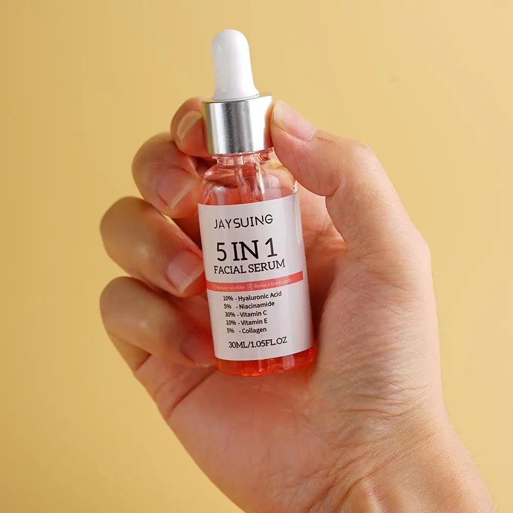 1/3/5/10Pcs 5 In 1 Facial Serum Hyaluronic Acid Vitamin C Niacinamide Skin Care