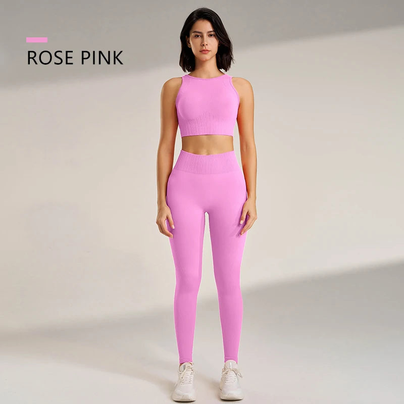 Yoga Leggings and Top Two Piece Set