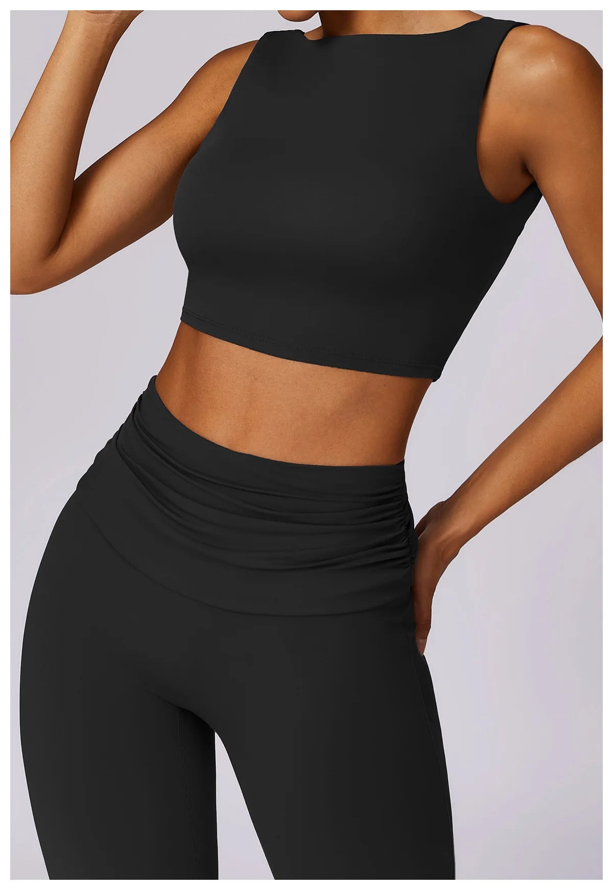 Sports Bra Open Back Yoga Breathable Slim Fit Tank Top With Removable Pads