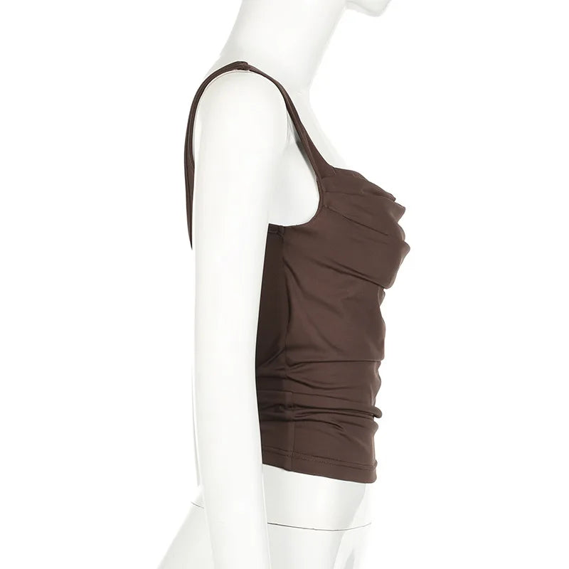 Tank Tops Sexy Backless Streetwear Casual Slim Sleeveless Camisole