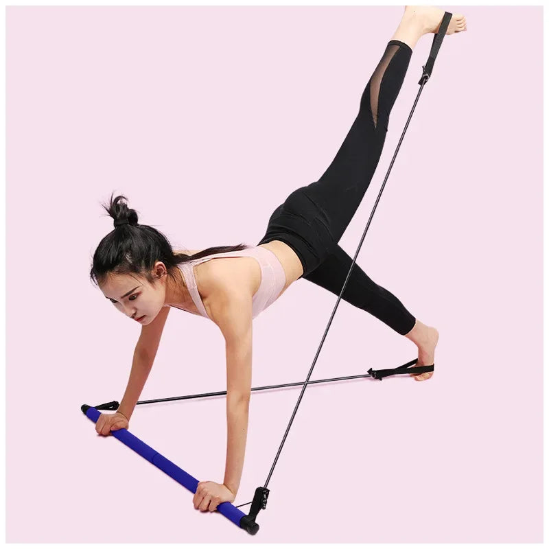 Fitness Bar Equipment for Home Use Multifunctional Tension Rope Elastic Rope Stretching Belt Back Trainer