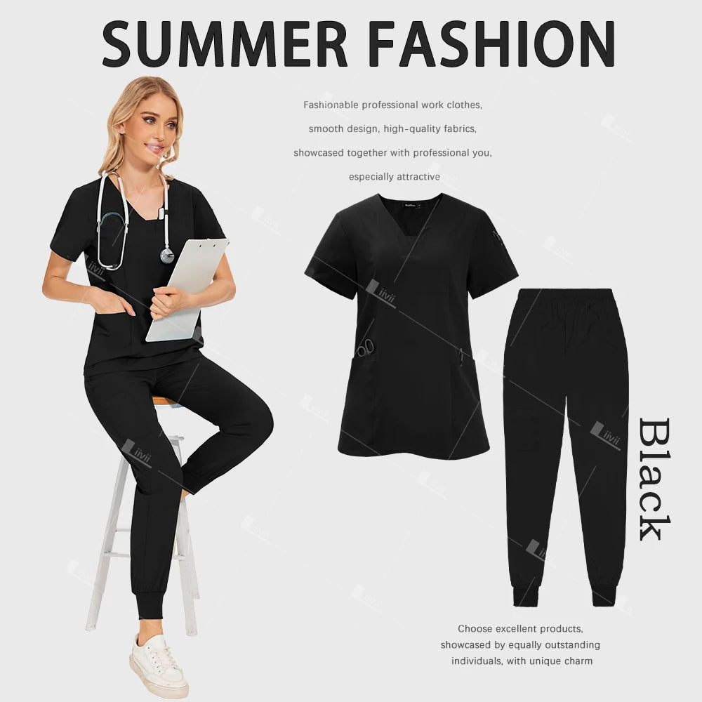 Surgical Uniforms Scrub Set Top Pants