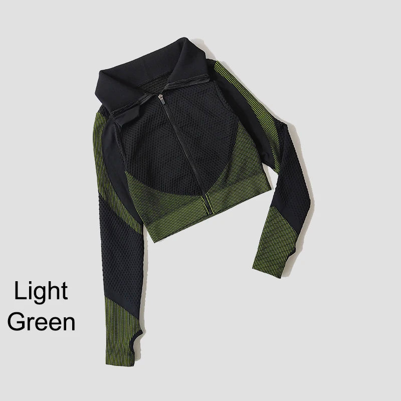 Yoga-Top Vital Seamless Zipper Long Sleeve