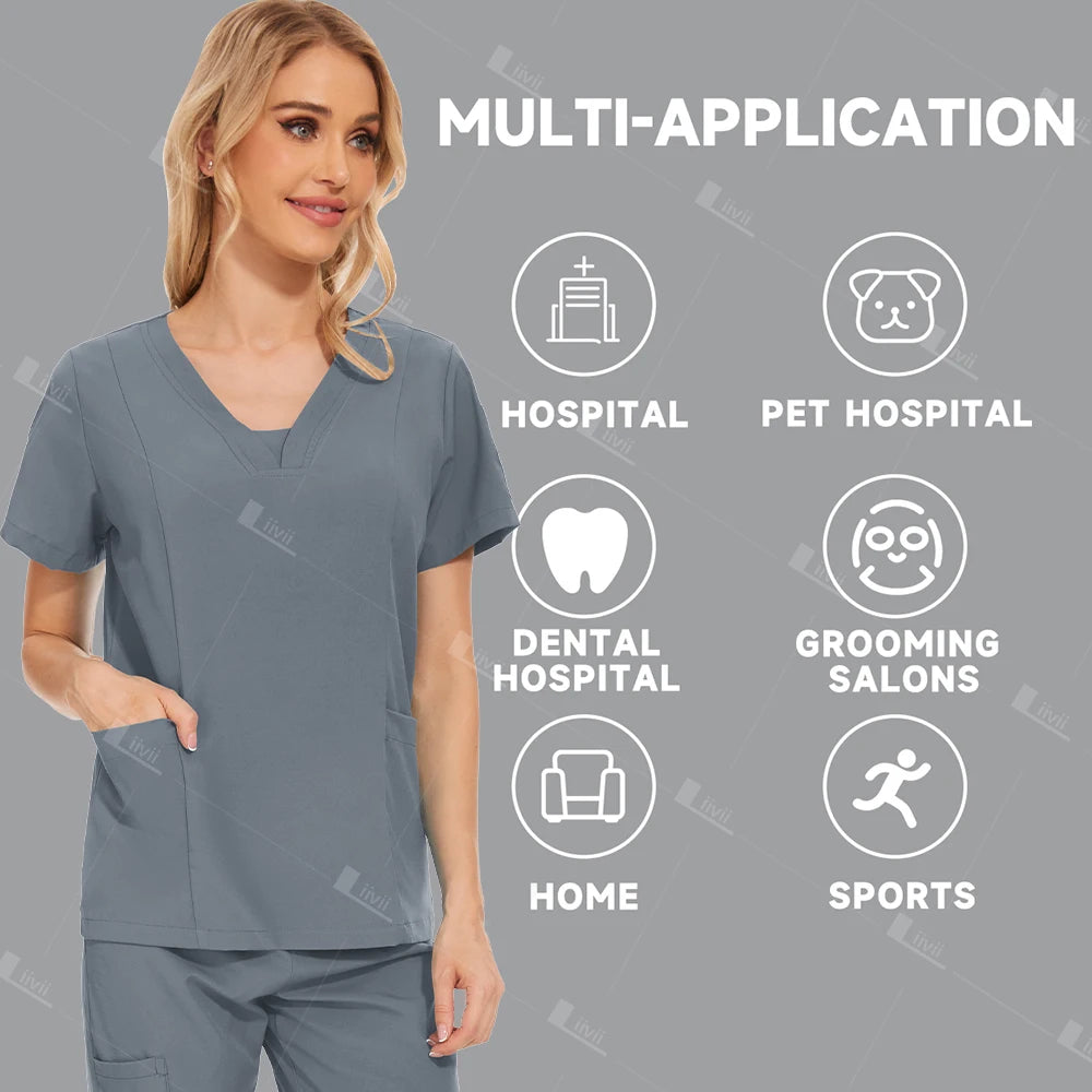 Surgical Uniforms Scrub Set Top Pants