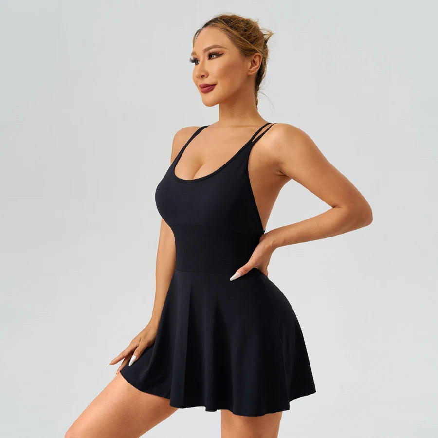 Summer Wear Woman Gym Dresses Bra Jumpsuit Shorts Leggings