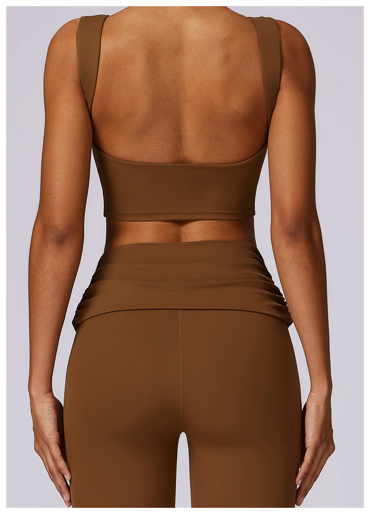 Sports Bra Open Back Yoga Breathable Slim Fit Tank Top With Removable Pads