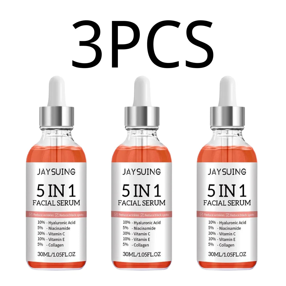 1/3/5/10Pcs 5 In 1 Facial Serum Hyaluronic Acid Vitamin C Niacinamide Skin Care