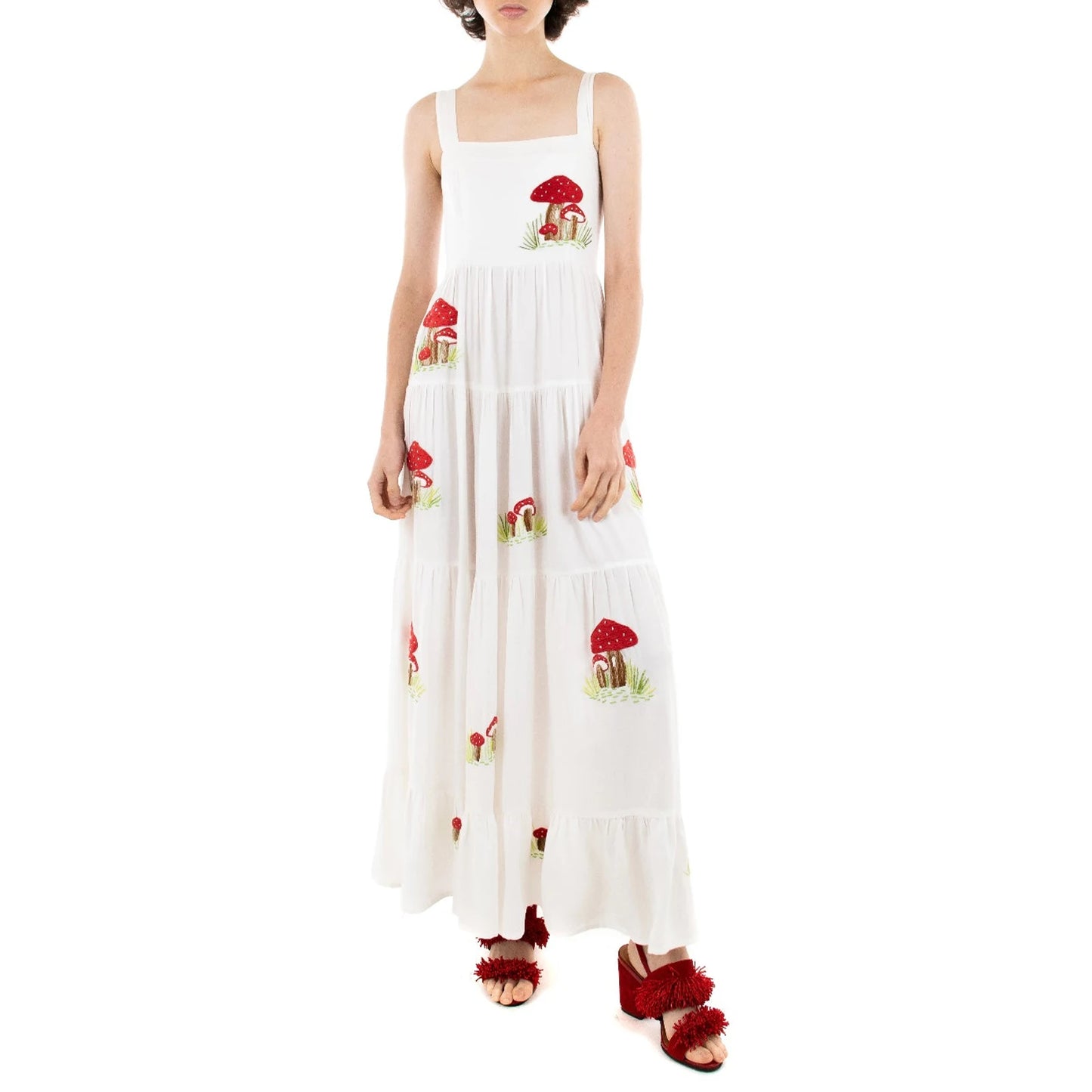 Spaghetti Strap Maxi Dress V-Neck Sleeveless