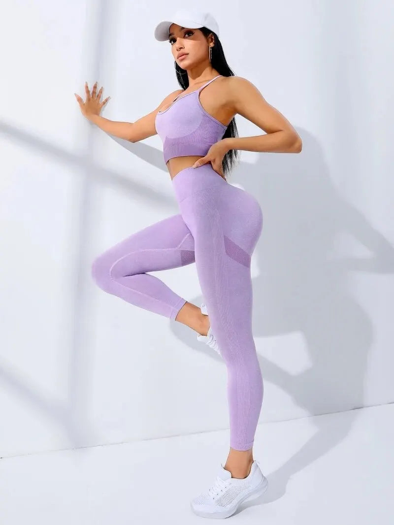 Women Yoga Set 2/Pcs Leggings And Sports Bra