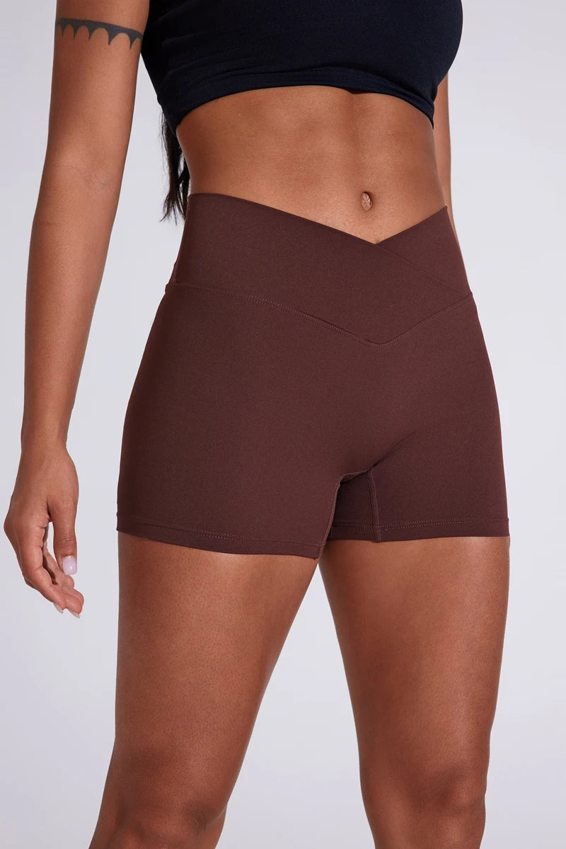 Women's sports shorts high elasticity tight fitting high waist and buttocks