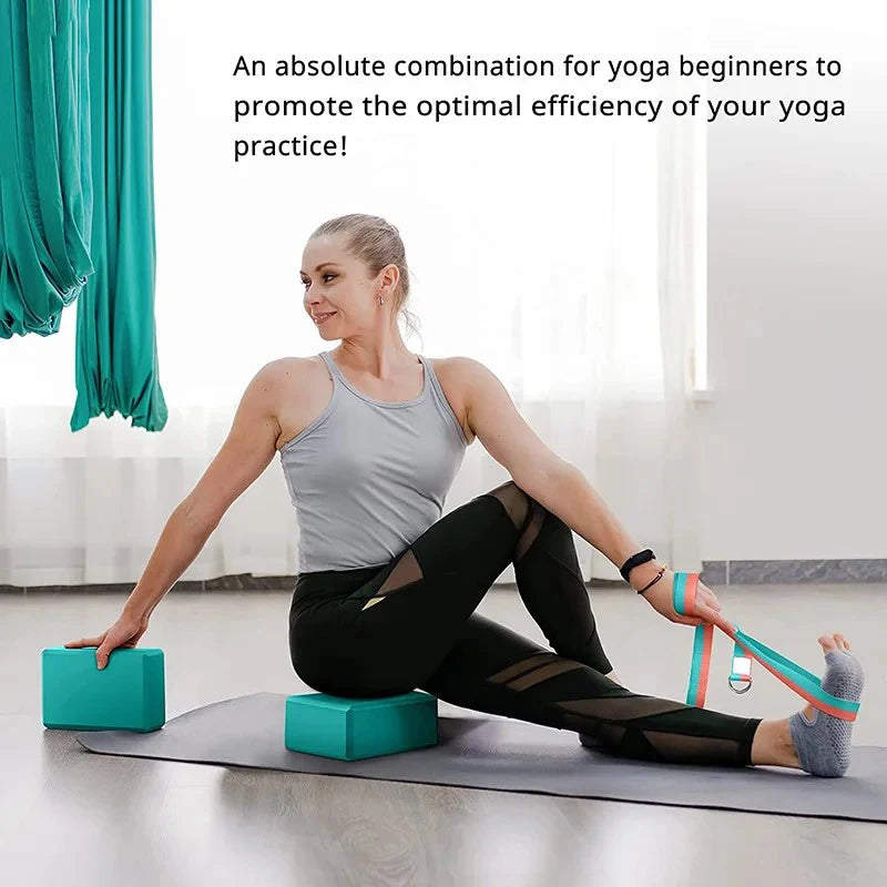 2pcs High Density Yoga Blocks - Non-Slip Foam Yoga Brick for Balance & Strength Training