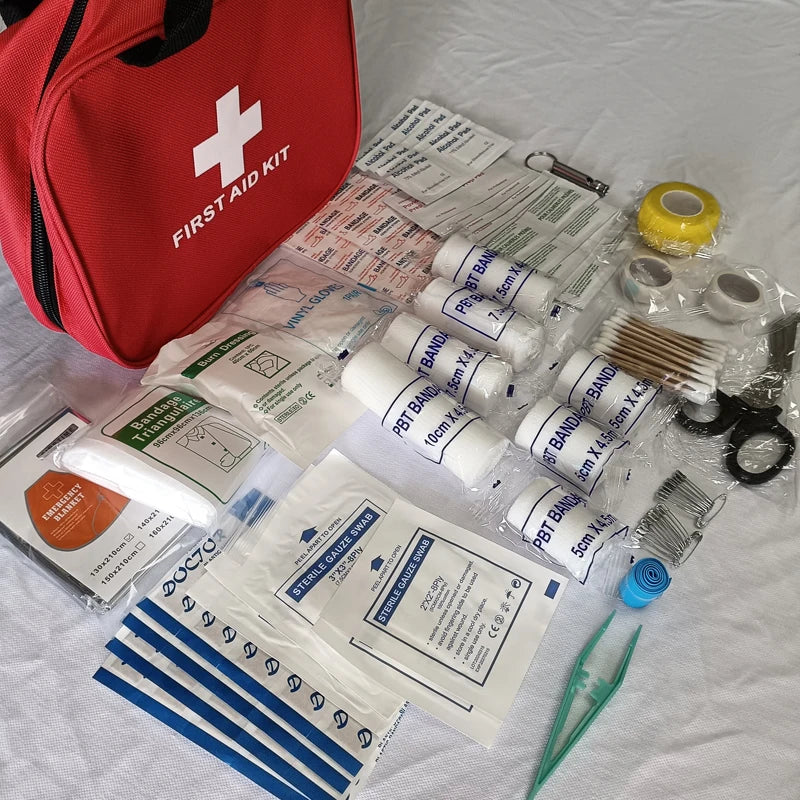 184pcs First Aid Kit, Multi-purpose Emergency Medical Supplies